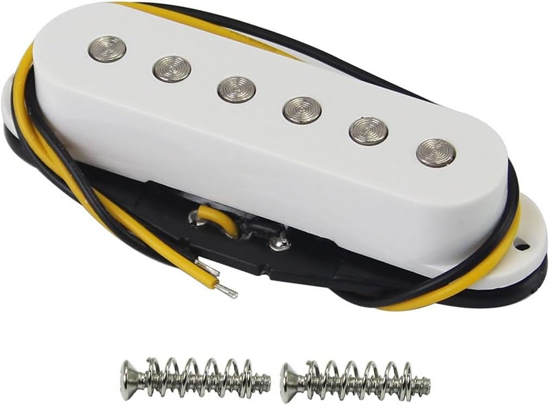 FLEOR Single Coil Pickup Ceramic White Middle Pickup Fit ST Style Electric Guitar - Image 4